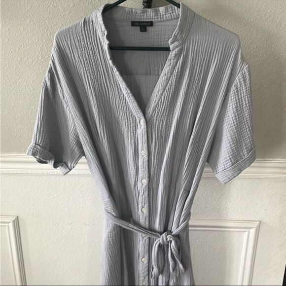 For Cynthia Light lavender Button-Down Dress - Picture 1 of 7